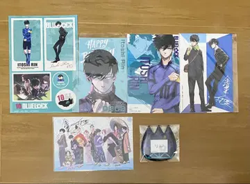 블루 록 이토시 린 엽서 TSUTAYA 스티커 명찰