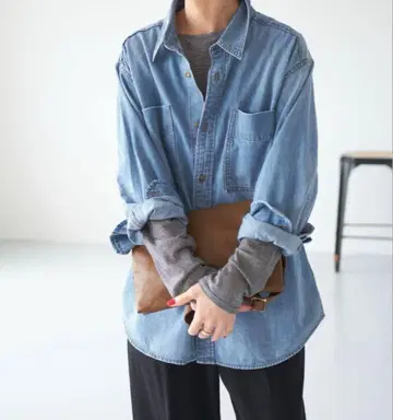 Spick & Span 라이트온스 데님 셔츠