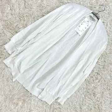 클리어 임프레션 화이트 긴팔 니트 가디건 겉옷 M 사이즈