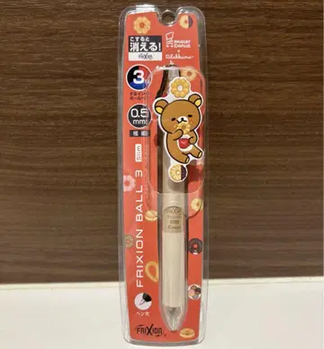 리락쿠마 미스터도넛 콜라보 마스코트 부착 3색 볼펜 리락쿠마