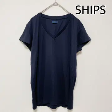 SHIPS 쉽스 반팔 티셔츠 네이비 티셔츠 V넥