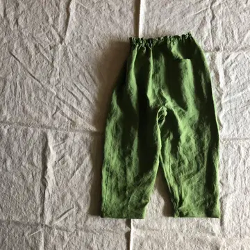 린넨의 짧은 몸빼 애플 그린