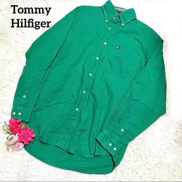 타미 힐피거 [새상품급] 그린 버튼 다운 긴팔 셔츠 M