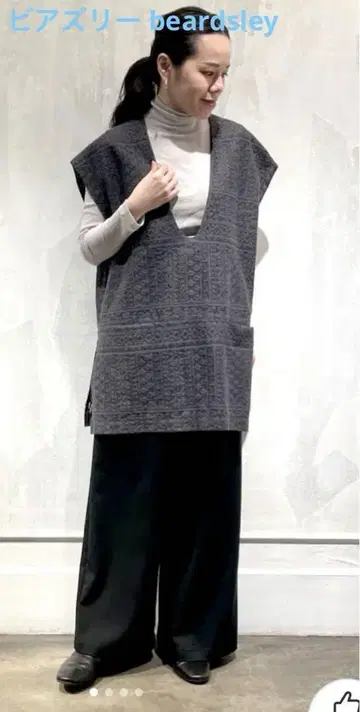 비어즐리 beardsley 레이스 풀오버 베스트