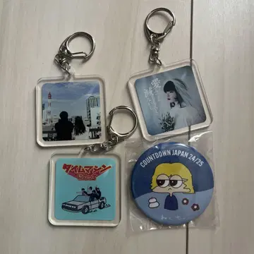 헝클어진 머리 키링 캔뱃지 세트