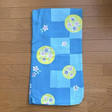 [ 새상품급 ] 유카타 단품 스카이블루 나팔꽃 패턴 레트로