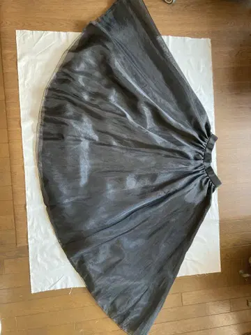 블랙 오간자 롱 스커트 연주회용
