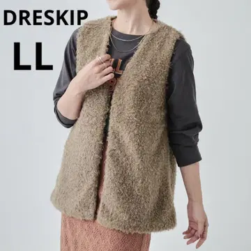 DRESKIP 드레스키프 베스트 복슬복슬 가을 겨울 인조 모피 베스트