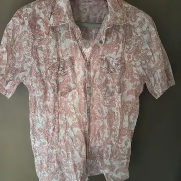 [ 291295HOMME ] 페이즐리 무늬 코튼 셔츠