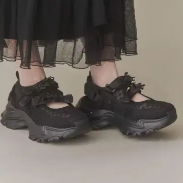 메리제니 리본 시어 벨크로 스니커즈