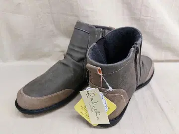 숏부츠  컴포트 24.5cm 카키 4E 스티치