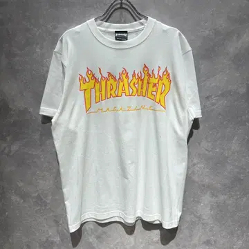 [무료배송] 택 포함 미사용 새상품 THRASHER 트레셔 프린트T셔츠