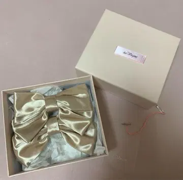 the virgins 머리핀 리본 새틴 베이지
