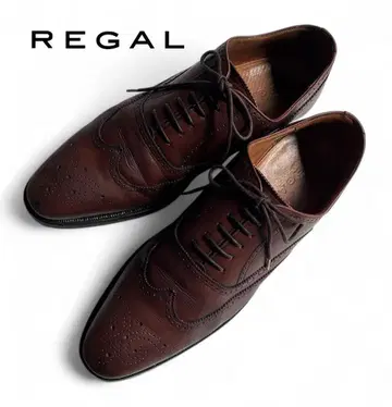 리갈 REGAL 천연 가죽 윙팁 2E 레이스업 가죽 밑창 신발 25cm