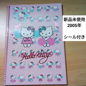 키티 미미 B5 링 노트 치어 헤이세이 여아 헤이세이 레트로 레어 치어걸