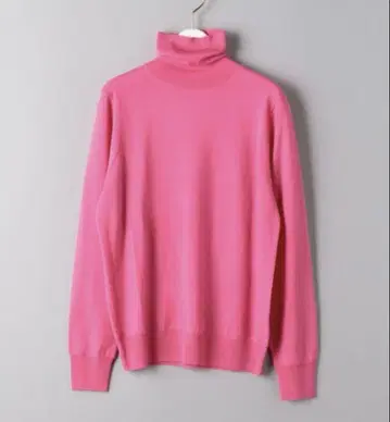 UNITED ARROWS 터틀넥 니트 핑크 하이넥 니트