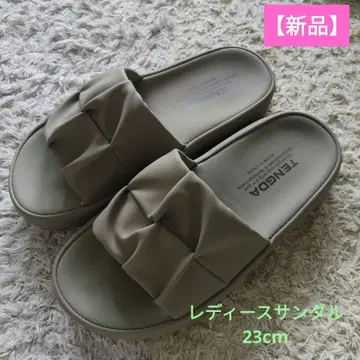 [ 새상품 ] 여성용 샌들 23cm 카키 통굽