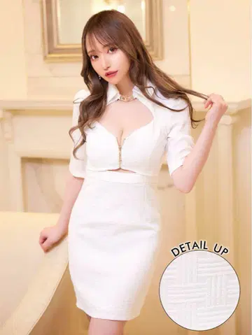 dazzy store 화이트 드레스 M 사이즈