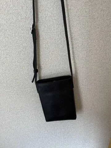 블랙 리얼 가죽 숄더백