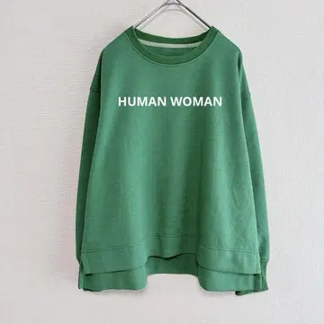 HUMAN WOMAN/컬러 트레이닝복 풀오버/맨투맨/그린/3671