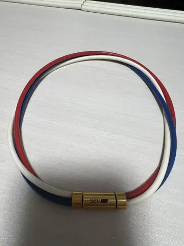 SEV 실리콘 목걸이 빨흰파랑