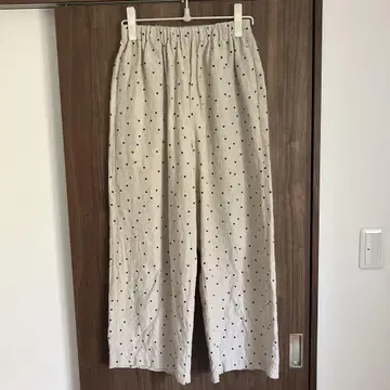URBAN RESEARCH DOORS 린넨 도트 이지 팬츠 NATURAL