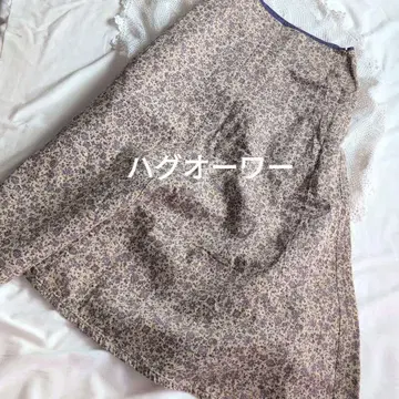 꽃무늬 플레어 롱 스커트