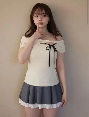 andmary Amari ribbon tops