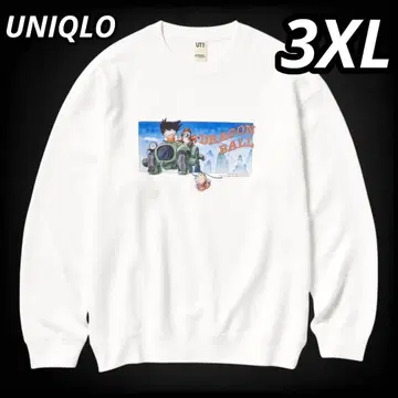 [미사용 새상품] 유니클로 드래곤볼 DAIMA 맨투맨 3XL 화이트