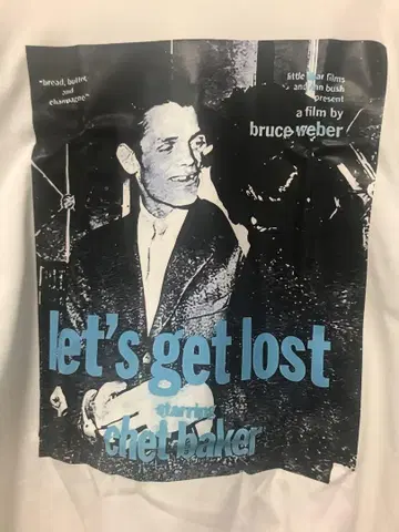 let's get lost Chet Baker T셔츠 체트 베이커