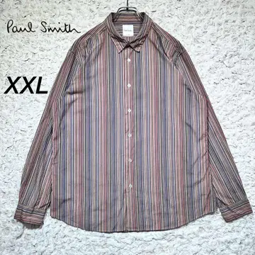 [ 최근 모델 ] 폴스미스 스트라이프 셔츠 골드 버튼 멀티 컬러 XXL
