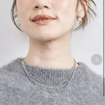 [새상품급] UNITED ARROWS 5렌 스네이크 체인 목걸이