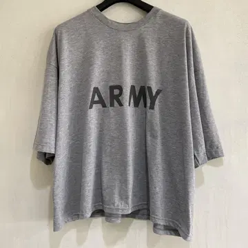 리메이크 미군 그레이 AR MY 티셔츠 트레이닝 의류