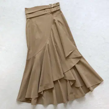 herlipto Double Belted Twill Wrap Skirt