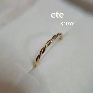 ete K10YG 레이어드 트위스트 반지