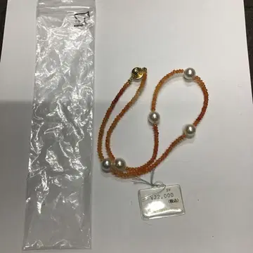 [ 정가 22,000엔 ] 카넬리안 진주 2연 목걸이