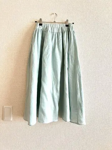 UNACA 아나카 에메랄드 그린 롱 스커트 36