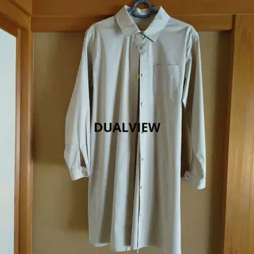 DVALVIEW 베이지 긴팔 셔츠 허리 리본 포함