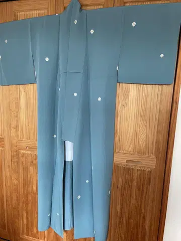 파란색 코몬 순수 실크