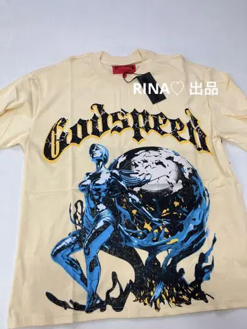Godspeed 아트 프린트 T셔츠 S