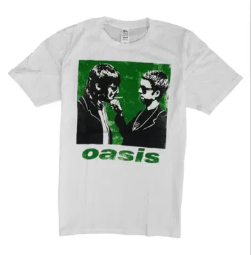 빈티지풍 락 T셔츠 Oasis 오아시스 갤러거 형제