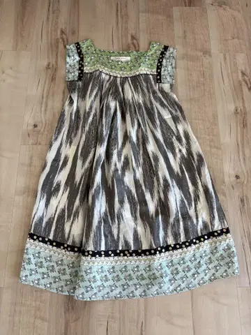 츠모리치사토 실크 슬리브리스 드레스 원피스