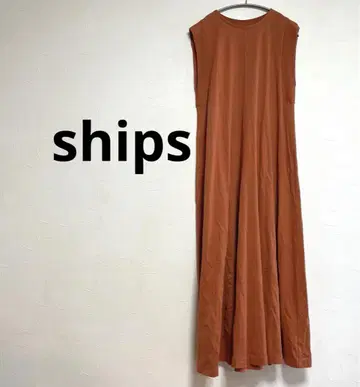 쉽스 ships 슬리브리스 코튼 원피스 오렌지 여성용 F
