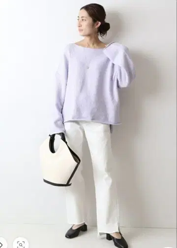 FRAMeWORK 프레임워크 밑단 슬릿 데님 화이트 20,900엔