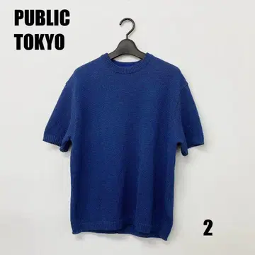 0255M PUBLIC TOKYO 반팔 썸머 니트 남성