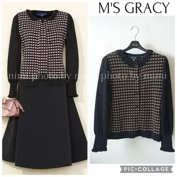 M'S GRACY WEB 게재 체크 무늬 가디건
