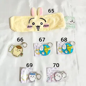 치이카와 (먼작귀) 캡슐 토이 헤어밴드 아크릴 키링 200엔~