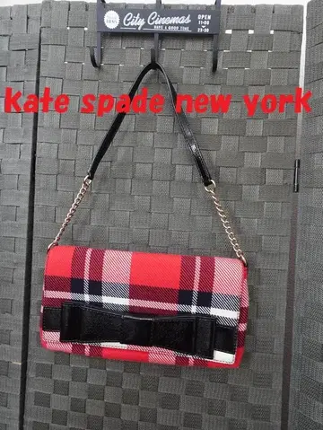 새상품급 kate spade new york 체크 트위드 백