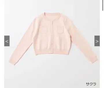 [L'AUBE BLANC] 컴팩트 크루넥 가디건 사쿠라