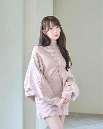 Rosemuse 글리터 니트 원피스 세트